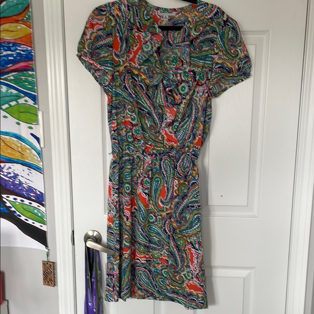 Vibrant Paisley Print Dress